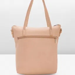 Baggit Solid PU Structured Handheld Bag With Minimal Studded Detail image 2