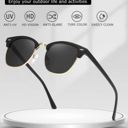 RORCE Unisex Wayfarer Sunglasses with UV Protected Lens RS06_BLF_BLL image 5