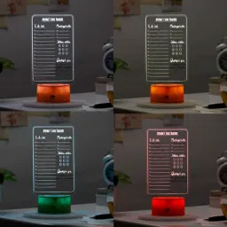 Personalized Task Master LED Lamp With Wooden Base image 4