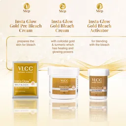 VLCC Set Of 6 Insta Glow Gold Bleach With Colloidal Gold - 60 g Each image 4