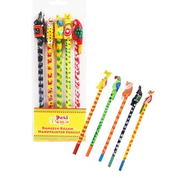 Desi Toys Set Of 5 Multicoloured Printed Pencils-image-96