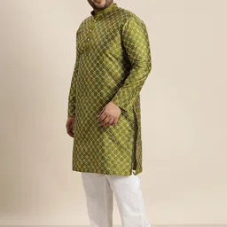SOJANYA PLUS Embroidered Regular Kurta with Pyjamas image 5
