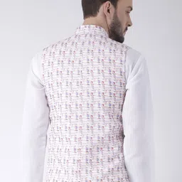 Hangup Men Multicoloured Printed Nehru Jacket image 5