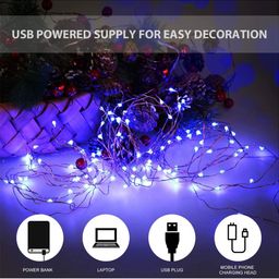 XERGY Blue USB Powered String Lights image 3