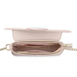 Fastrack PU Structured Shoulder Bag with Cut Work image 4