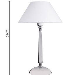 Homesake Silver-Toned & White Solid Bedside Standard Table Lamp with Shade image 4