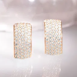 Rubans 18KT Rose Gold-Plated Circular Hoop Earrings-1