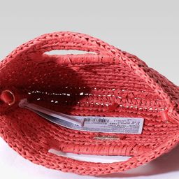 MANGO Structured Basket Weave Handheld Bag with Non-Detachable Sling Strap image 2