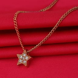 Carlton London Rose Gold-Plated Brass Necklace-image-6