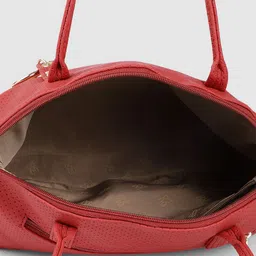 Baggit Red Textured Structured Handheld Bag image 5