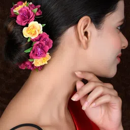 Sanjog Women Embellished Hair Accessory Juda Gajra Tiara-image-28