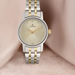 Titan Women Gold-Toned & Silver-Toned Analogue Watch-38