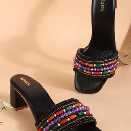 Anouk Colourblocked PU Block Sandals image 5