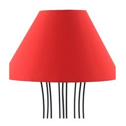 Devansh Red Solid Traditional Table Lamp image 3