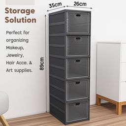 Kuber Industries Grey Pack Of 2 5-Layer Organisers image 5