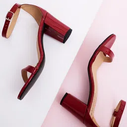 Big Fox Women Peep Toes Block Heels-56
