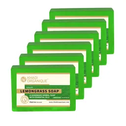 Khadi Organique Set Of 6 Lemongrass Herbal Soap with Essential Oils - 125g Each-20