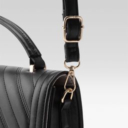Mast & Harbour Textured Structured Satchel Bag with Quilted image 4