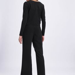 SZN Solid Top, Open Front Blazer with Trouser Co-Ords image 5