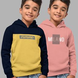 HELLCAT Boys Navy Blue Colourblocked Hooded Sweatshirt-23