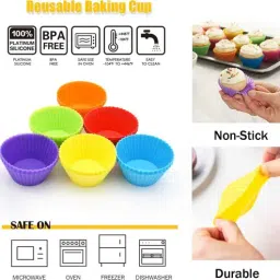 the quirk box Silicon Cupcake Mould - Set of 6-picture-17