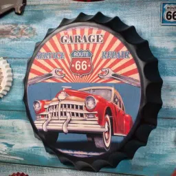 eazywagon Multicolor Metal Garage Route 66 Wall Decor-picture-25