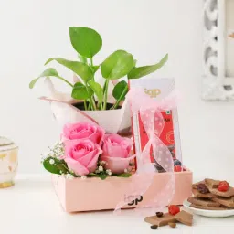Prosper Pink Floral Hamper-31