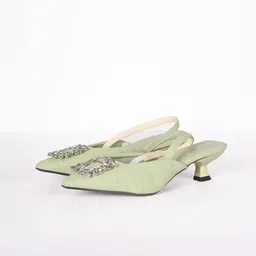 MyMy footwear Women Embellished Party Kitten Pumps-image-12