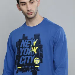 The Indian Garage Co Men Cotton Blue Sweatshirt-image-23