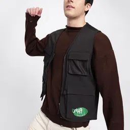 glitchez Men Urban Utility Tailored Gilet Jacket-image-56