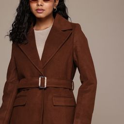 The Roadster Life Co. Notched Lapel Collar Overcoat Comes With A Belt-image-57