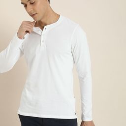 INVICTUS Men White Pure Cotton Solid Full Sleeve T-shirt-image-98