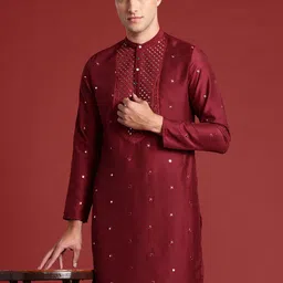 Anouk Mirror Work EmbroideredKurta with Trousers Set-picture-24