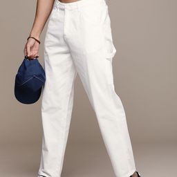Roadster Men Solid Straight Fit Chinos Trousers-image-15