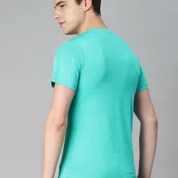 Alcis Men Typography Printed Anti Static Slim Fit Sports T-shirt image 4