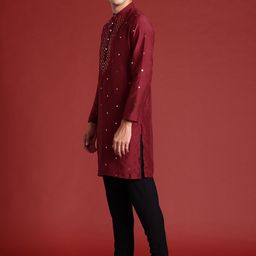 Anouk Mirror Work EmbroideredKurta with Trousers Set image 2