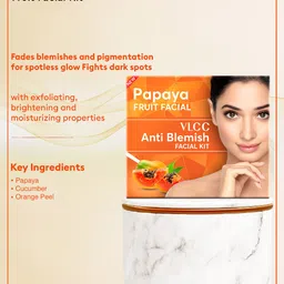 VLCC Set of Papaya Facial Kit & Insta Glow Gold Bleach - 60 g each image 2