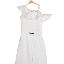Peppermint Kids White Solid Jumpsuit-picture-47