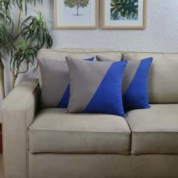 House This The Fixed Disection Blue & Grey Cotton Cushion Cover - Set of 3-image-15