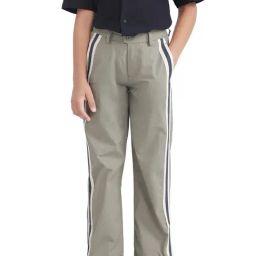 Rare Ones Boys Olive Cotton Solid Trousers-image-95