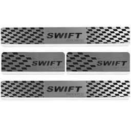 AllExtreme Car Door Foot Step Sill Plate Mirror Finish Silver Stainless Stee Compatible For Swift(Set of 4)-image-35