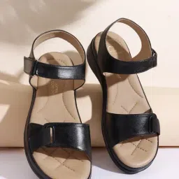 Carlton London Women's Black Ankle Strap Sandals-picture-24