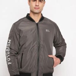 Duke Darkgrey Slim Fit Bomber Jacket-image-47