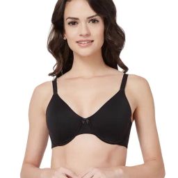 Amante Black Under Wired Non Padded Minimizer Bra-image-34