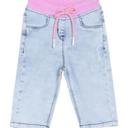 Tales & Stories Kids Light Blue Solid Capri-picture-11