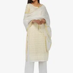 Paislei Light Yellow Printed Cotton Kurta-picture-30