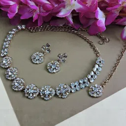 Anouk Gold-Plated Artificial Stones-Studded Jewellery Set With Maang Tika-picture-20