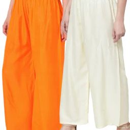 N-Gal Multicolor Flared Fit Palazzos (Pack Of 2)-image-23