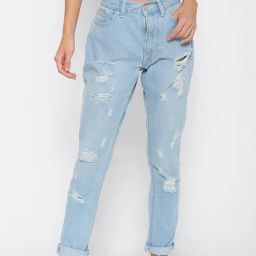 Forever 21 Light Denim Distressed Regular Fit Jeans-image-26