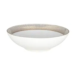 Home4U White & Gold Bone China Platina Serve Bowl - 1500 ML-image-37